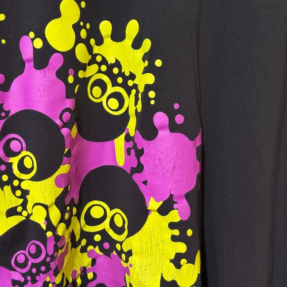 UNIQLO x UT x Nintendo Splatoon Octoling Ink Splatter T-Shirt/Black Multi, Small - Picture 4 of 8